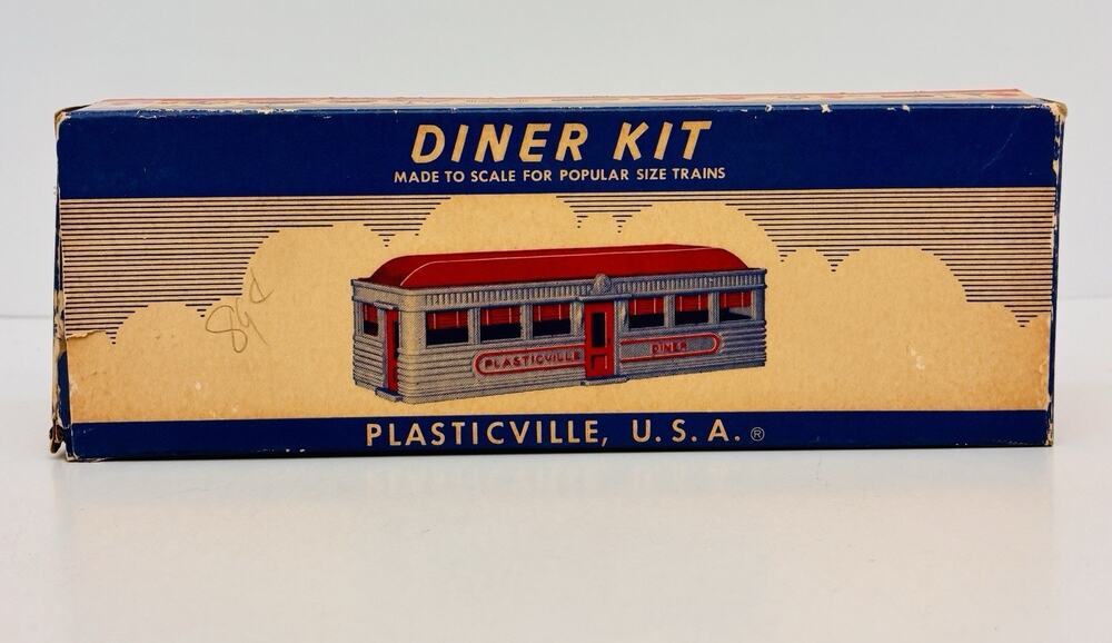 Plasticville O & S Gauge Diner Kit Chrome & Red DE-7 Complete w/ Box